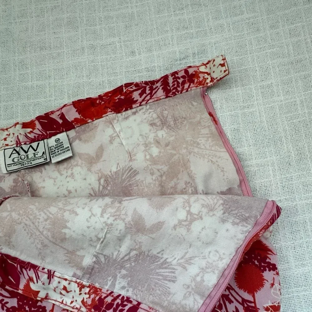 AW Golf by Allyson Whitmore Floral Cotton Skort Golf Athletic SZ 16P